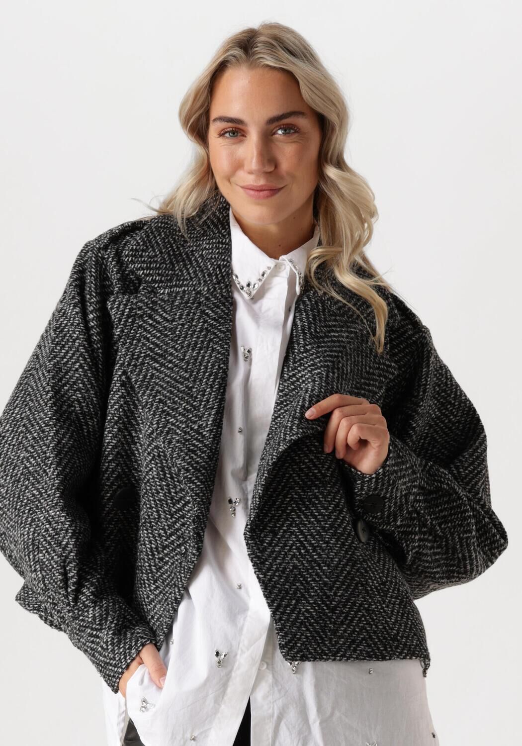 Copenhagen Muse Jack Dames Cmelizzabeth-coat, Maat: L, Kleur: Zwart