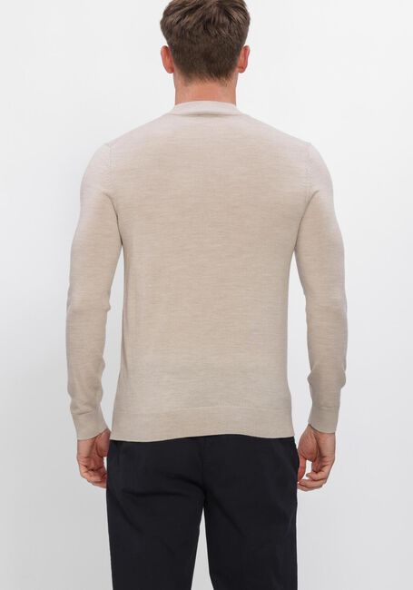 Beige PROFUOMO Trui PULLOVER MOCK NECK EXTRAFINE MERINO - large