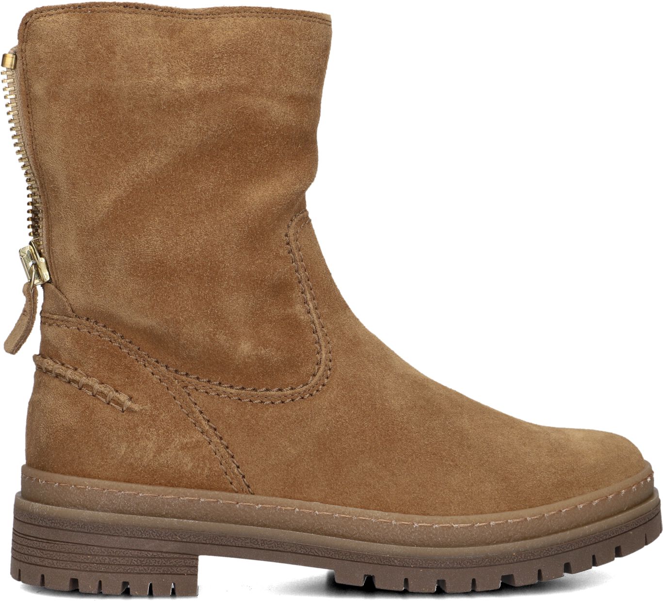 Gabor Enkelboots Dames 783.1, Maat: 37,5, Materiaal: Suède, Kleur: Cognac
