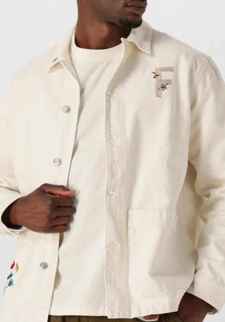 Gebroken wit FORÉT Overshirts ROWAN EMBROIDERY CANVAS OVERSHIRT - large