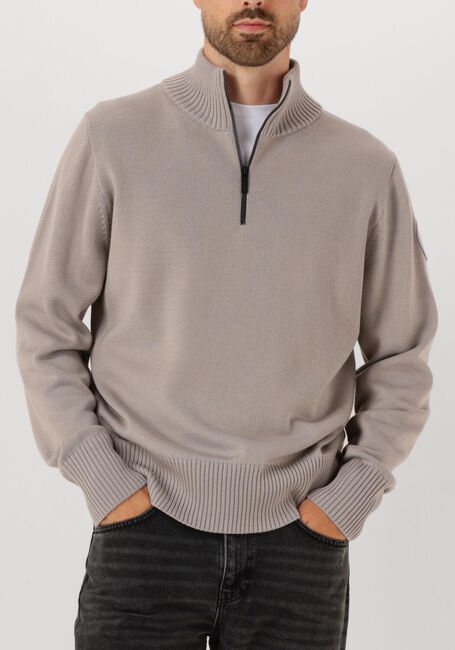 Taupe CANADA GOOSE Trui ROSSEAU 1/4 ZIP SWEAT 7090M - large