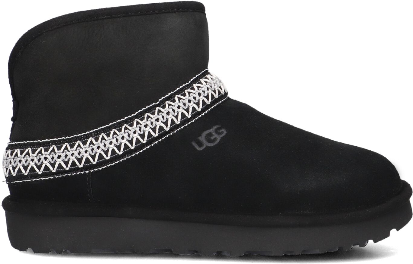 UGG Vachtlaarzen Dames Classic Mini Crescent, Maat: 42, Materiaal: Suède, Kleur: Zwart