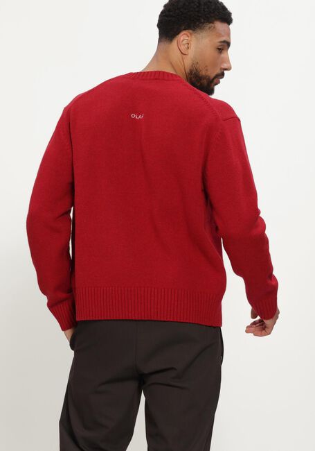 Rode OLAF HUSSEIN Trui ESSENTIAL KNITTED CREWNECK - large