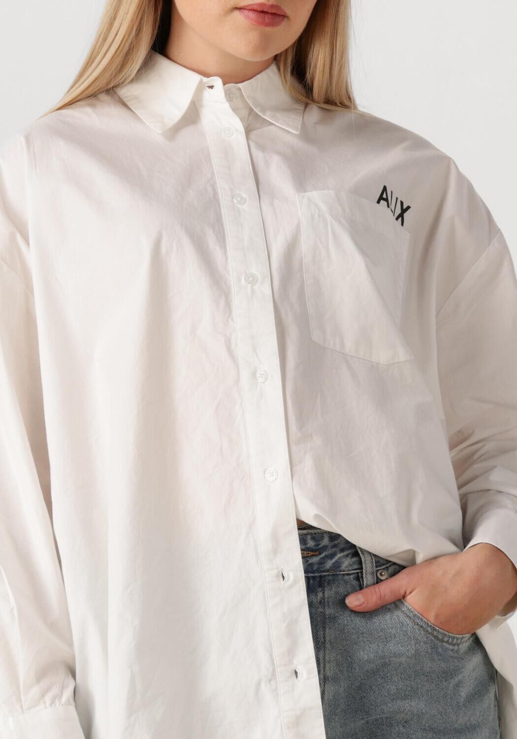 Witte ALIX THE LABEL Blouses LADIES WOVEN OVERSIZED POPLIN BLOUSE - large