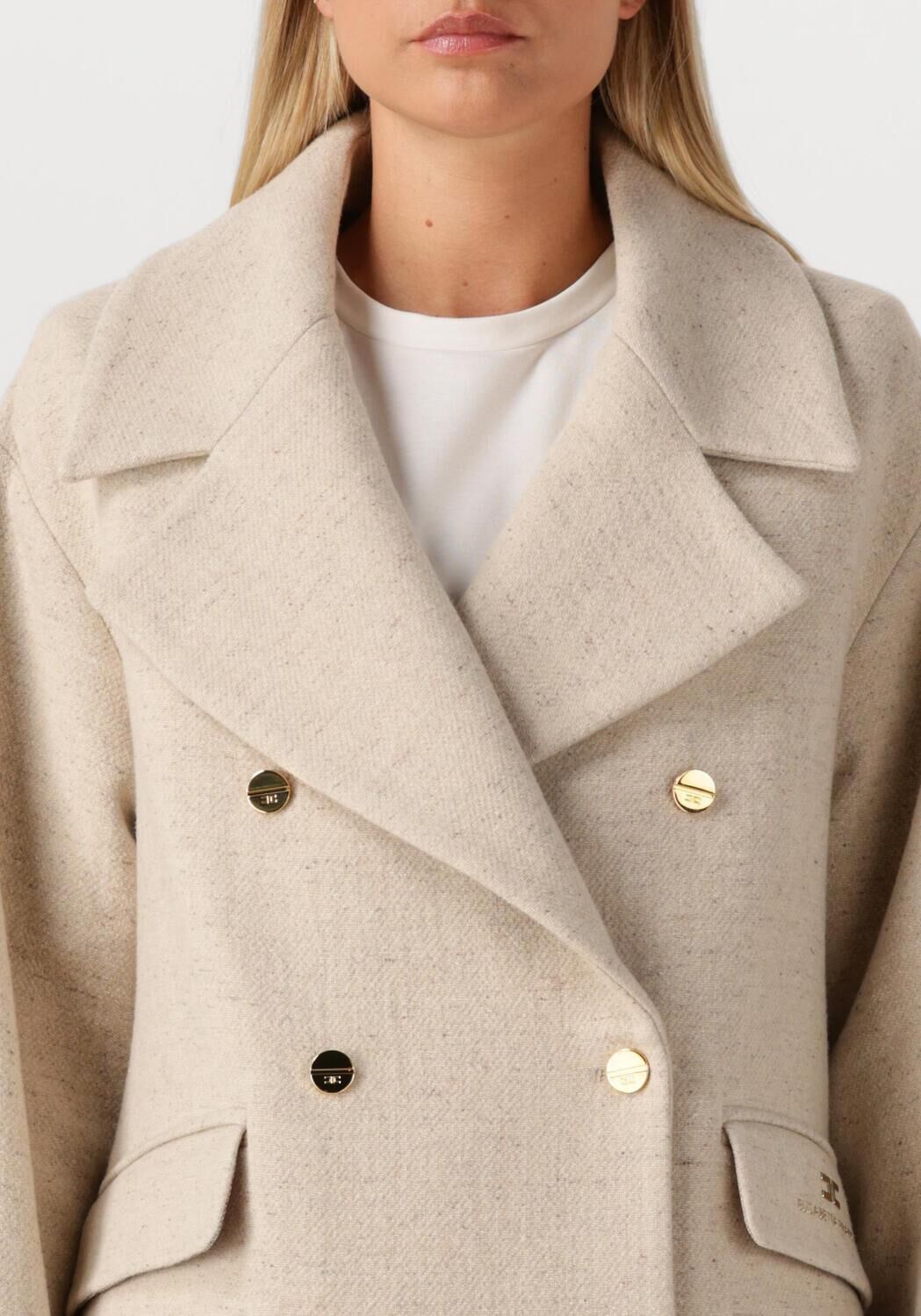 Ecru ELISABETTA FRANCHI Trenchcoats COAT - large