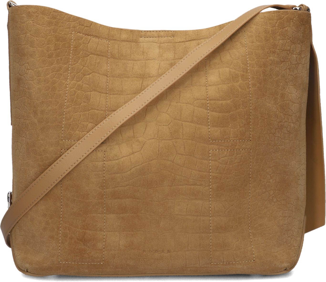 Hogan Hogan Schoudertas Dames Hobo Media, Materiaal: Suède, Kleur: Camel