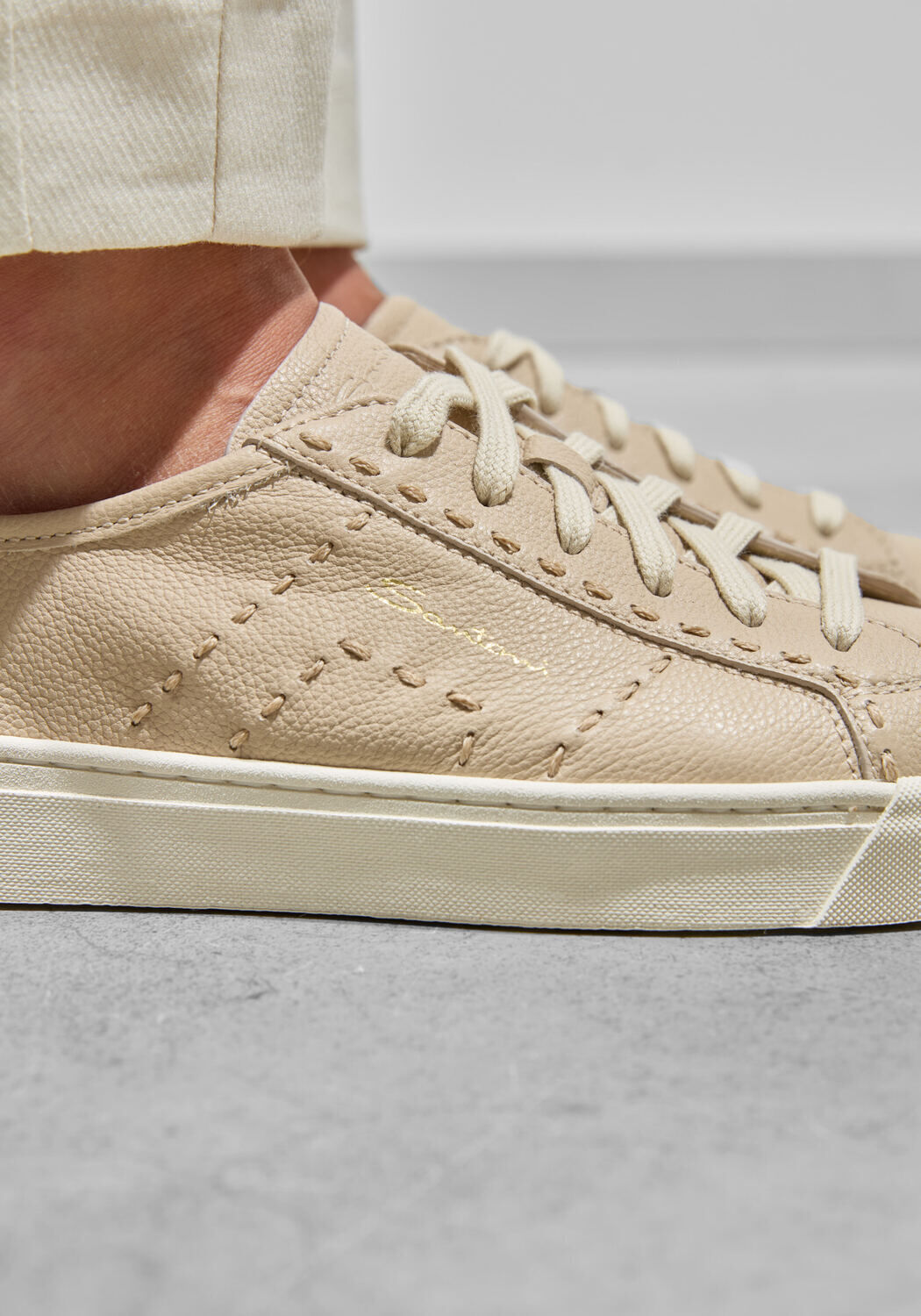 Beige SANTONI Sneakers DBS ZOOM - large