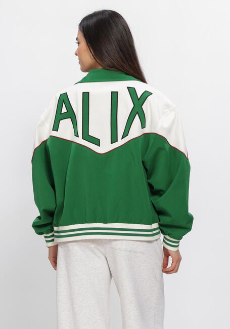 Groene ALIX THE LABEL Jack LADIES WOVEN COLOURBLOCKING BOMBER - large