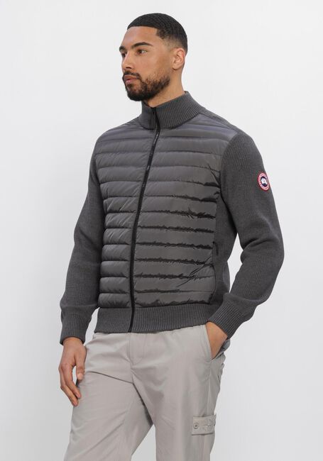 Grijze CANADA GOOSE Jack HYBRIDGE KNIT JACKET - large
