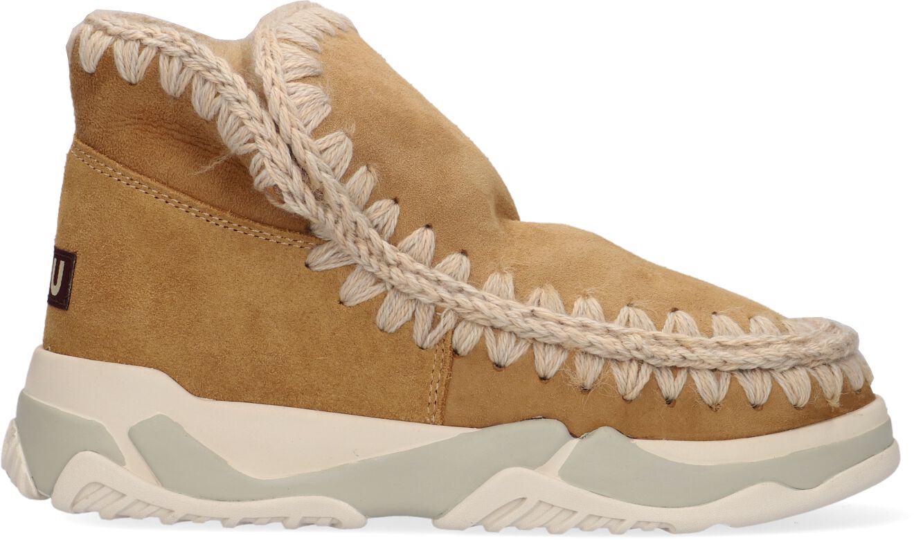 Mou Vachtlaarzen Dames Eskimo Trainer, Maat: 37, Materiaal: Suède, Kleur: Camel