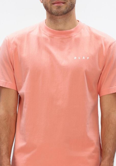 Oranje OLAF HUSSEIN T-shirt BRUSHSTROKE FACE TEE - large