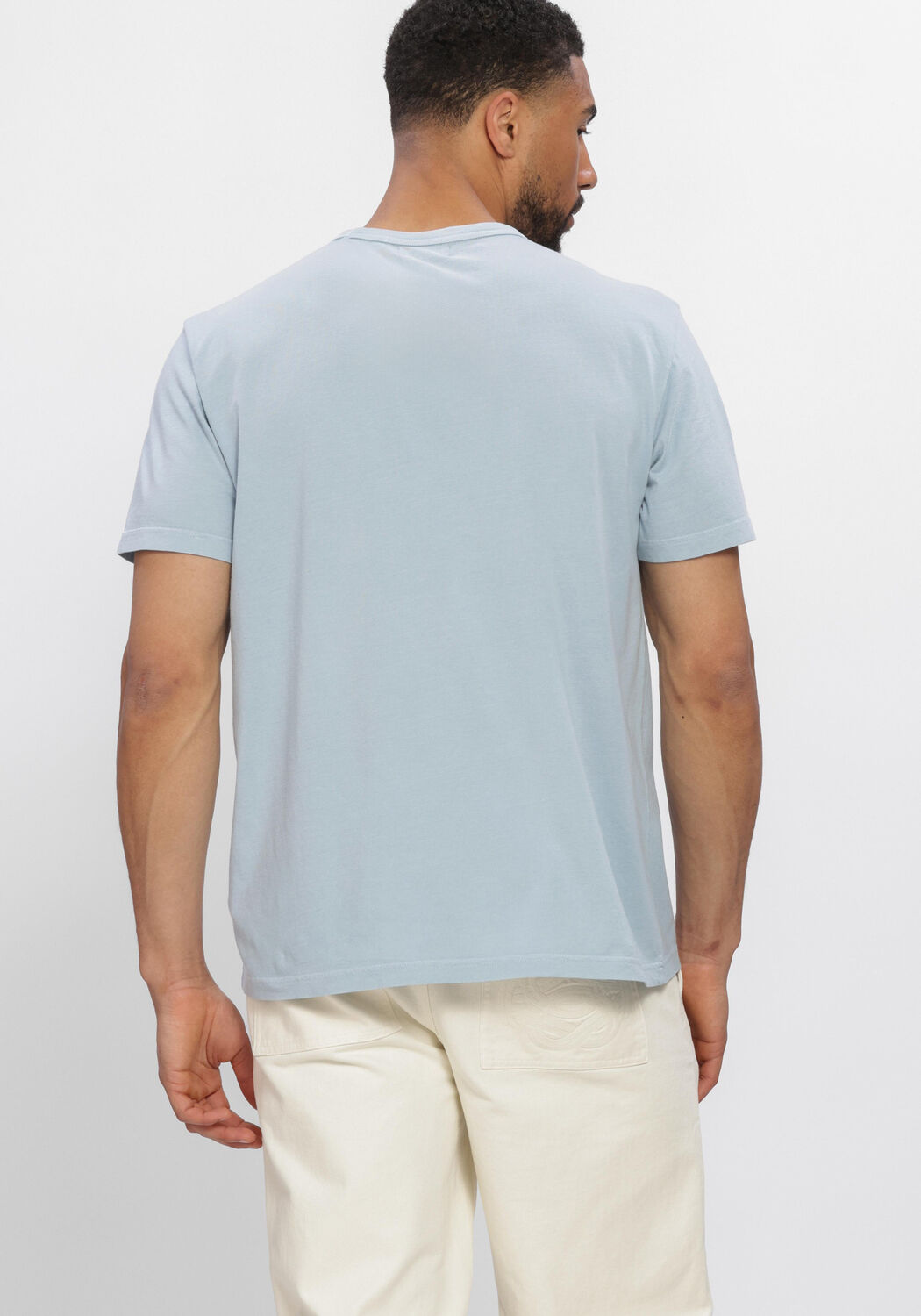 Lichtblauwe WOOLRICH T-shirt LIGHT GD T-SHIRT - large
