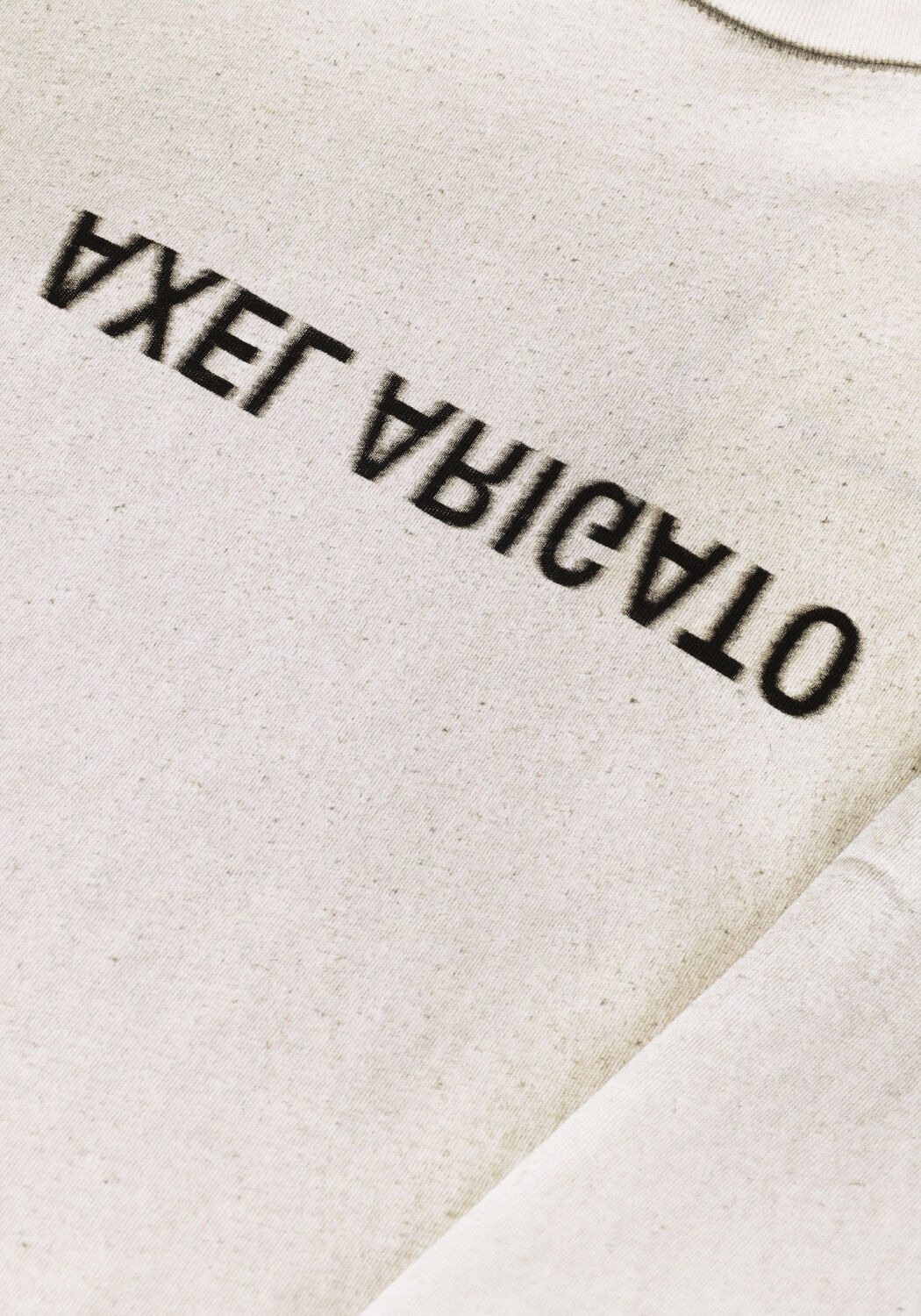 Gebroken wit AXEL ARIGATO T-shirt DISTORT LIGHT T-SHIRT - large