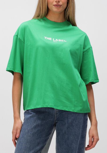 Groene ALIX THE LABEL T-shirt LADIES KNITTED THE LABEL T-SHIRT - large