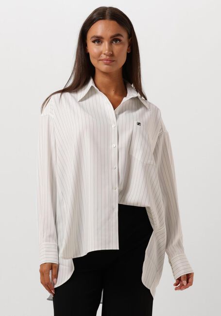 Witte DANTE6 Blouses KRIJTSTREEP OVERSIZED BLOUSE - large