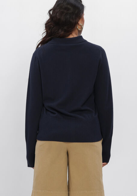 Donkerblauwe CLOSED Trui CARDIGAN WITH COLLAR - large