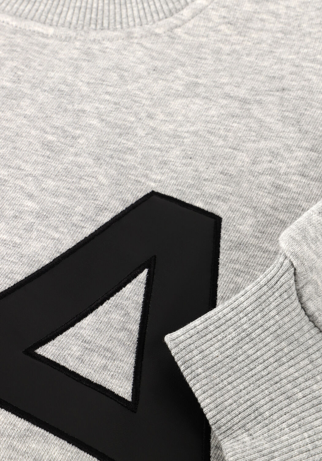 Grijze ALIX THE LABEL Sweater LADIES KNITTED LEATHER A SWEATER - large