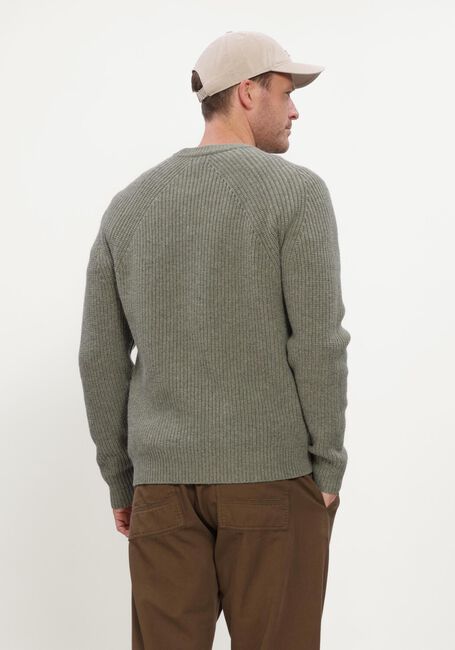 Groene FOR&Eacute;T Trui DELTA WOOL RIB KNIT - large