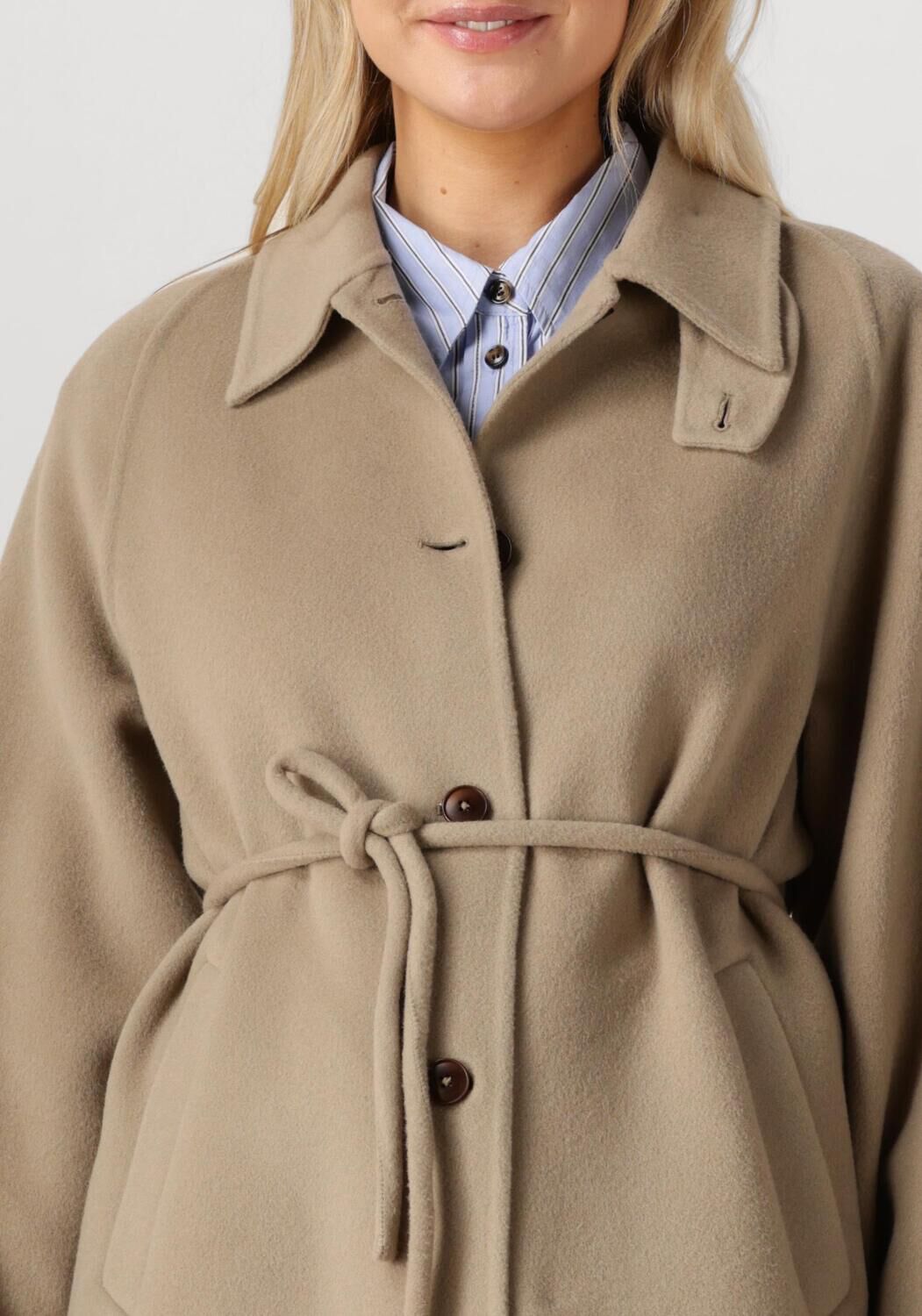 Beige CLOSED Mantel BELTED COAT - large