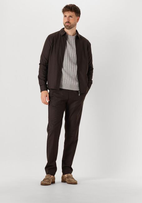 Bruine VALENZA Pantalon COMBAT WOOL TAPERED TROUSERS - large