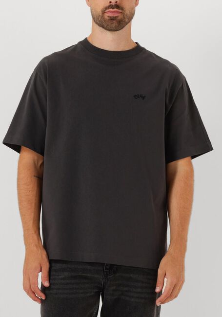 Antraciet OLAF HUSSEIN T-shirt SIGNATURE SS TEE - large