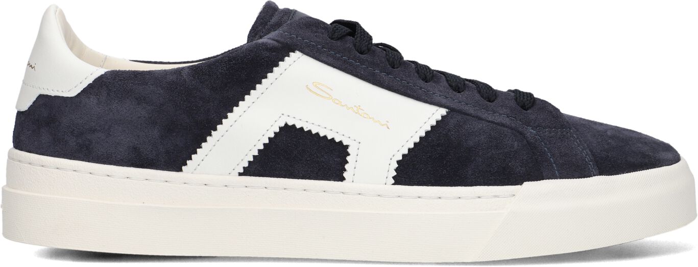 Santoni Lage Sneakers Heren Gloria 21870, Maat: 44, Materiaal: Suède, Kleur: Blauw