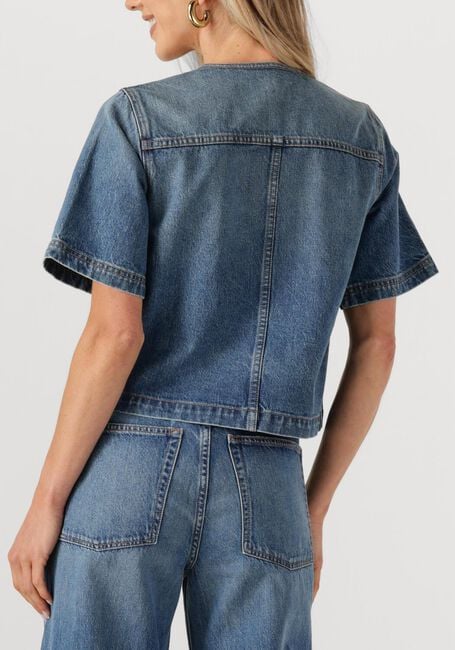 Zwarte ULLA JOHNSON Blouses THE SERGE SHORT SLEEVE JACKET - large
