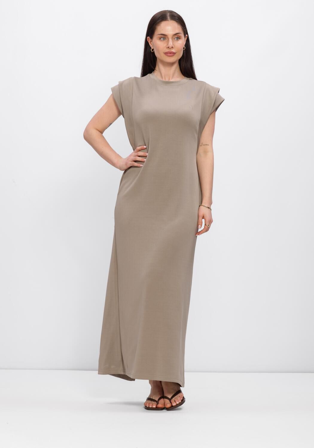 Taupe AIMEE THE LABEL Maxi jurk SILVANA - large