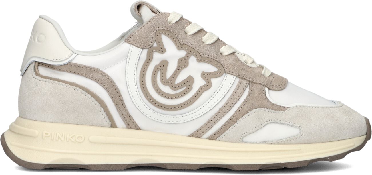 Pinko Lage Sneakers Dames Zoe 01, Maat: 38, Materiaal: Leer, Kleur: Beige