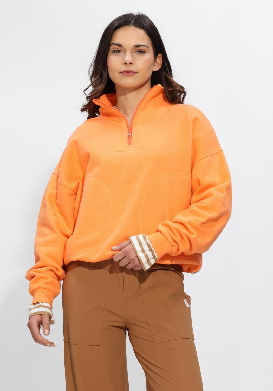 Penn & Ink Sweater Dames Sweater, Maat: L, Kleur: Oranje afbeelding 1