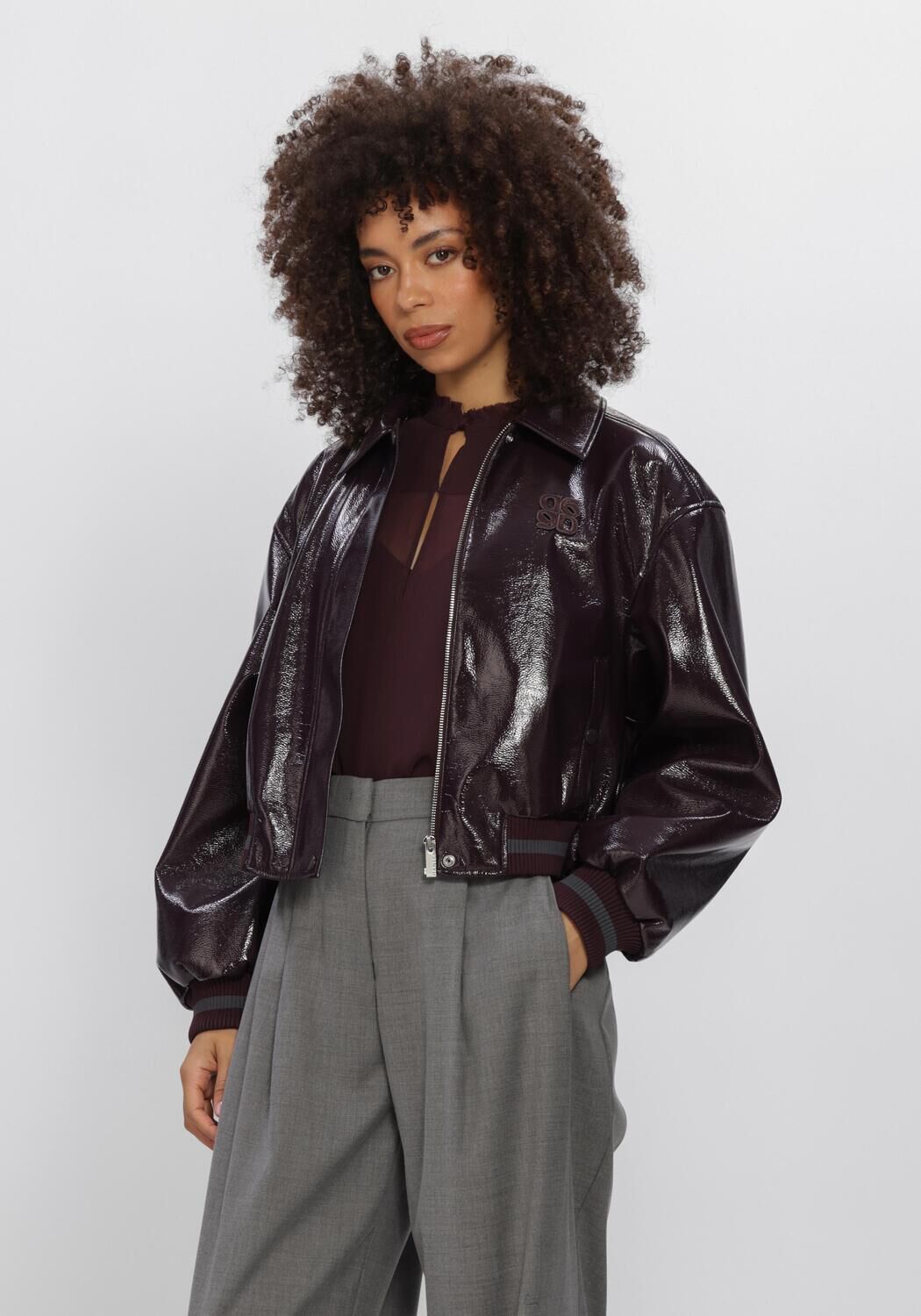 Dante6 Dante6 Jack Dames Dalyn Faux Crackle Leather Bomber