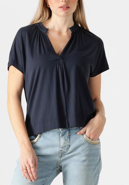 Donkerblauwe MOS MOSH Top SHIRA TEE - large