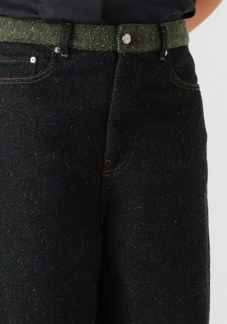 Zwarte GANNI Wide jeans MELANGE TWILL DENIM BAGGY JEANS FOLD-UP - large