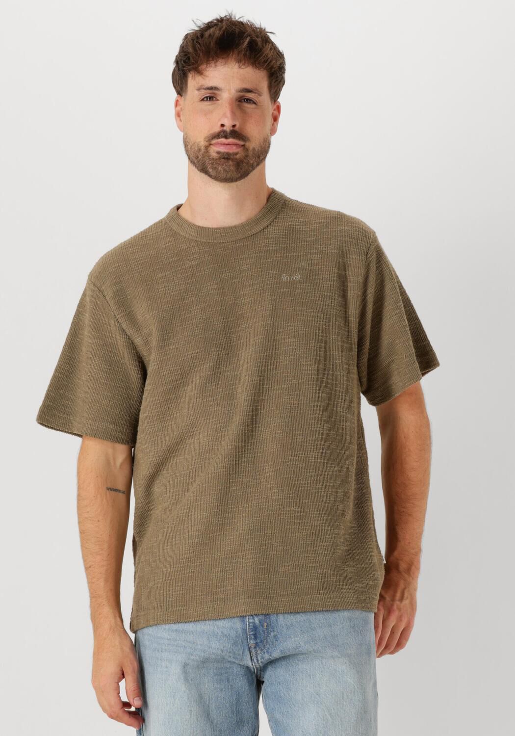 Forét T-Shirt Heren Willow T-shirt, Maat: M, Kleur: Khaki afbeelding 1