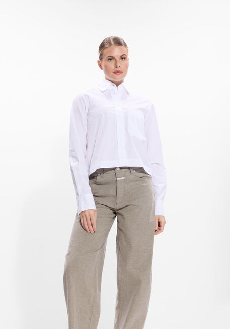 Witte CLOSED Blouses CROPPED CLASSIC SHIRT - large