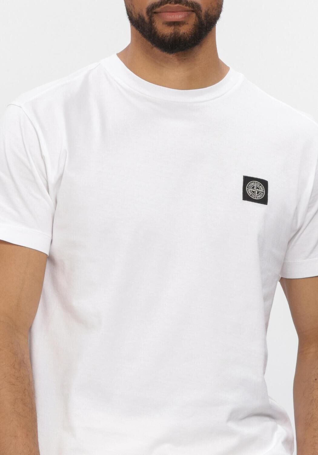 Witte STONE ISLAND T-shirt SS T-SHIRT S0013 - large