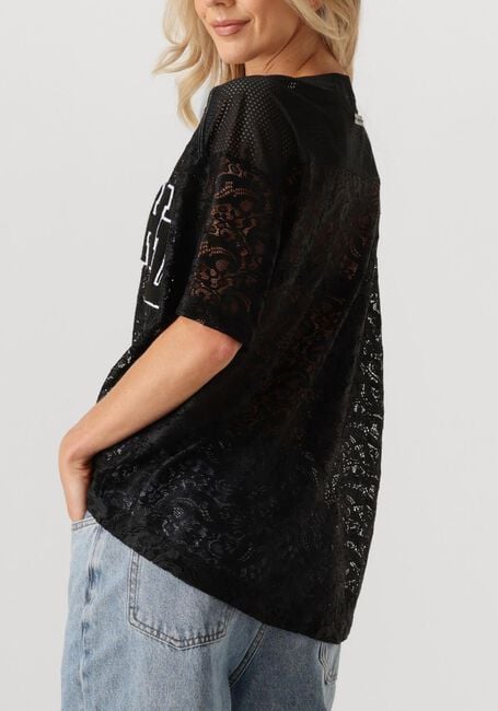 Zwarte HAUTE L'AMITIÉ Top COURT LACE TEE - large