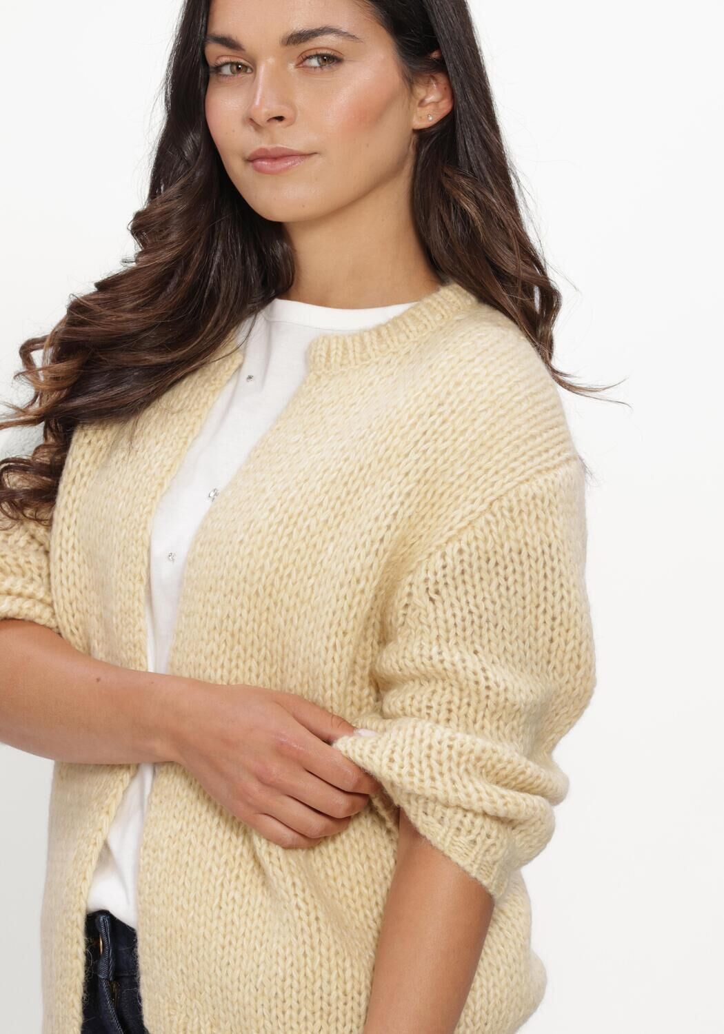 Creme LUISA CERANO Jack STRICKJACKE - large