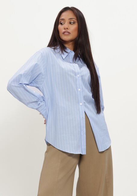 Lichtblauwe DOROTHEE SCHUMACHER Blouses STRIPED POWER BLOUSE - large