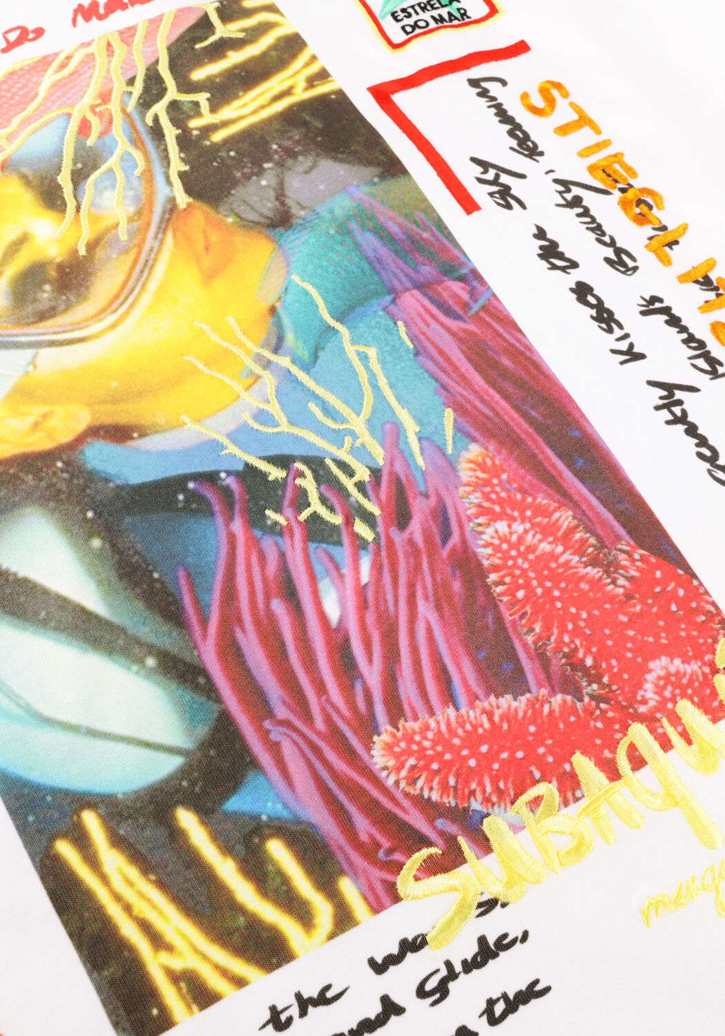 Witte STIEGLITZ T-shirt ERIKA OVERSIZED T SHIRT - large