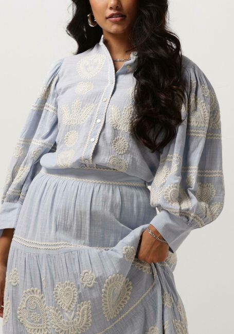 Lichtblauwe ANTIK BATIK Blouses RONY BLOUSE - large