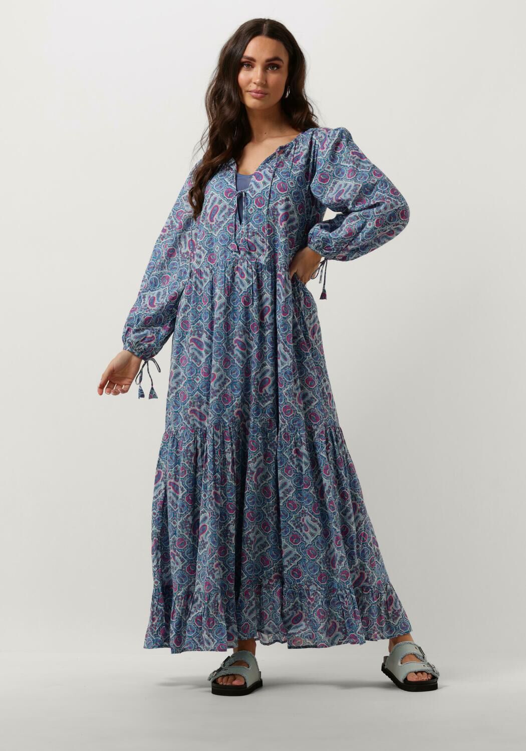 Antik Batik Maxi Jurk Dames Zena Long Dress, Maat: S