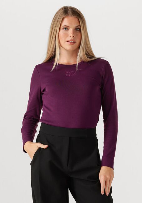 Paarse CO'COUTURE Top GRANNY EMBROIDERY TEE - large