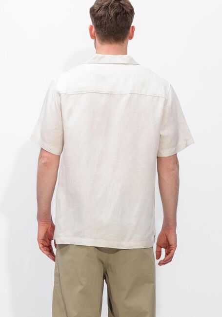 Witte OLAF HUSSEIN Casual overhemd LINEN BLEND SS SHIRT - large