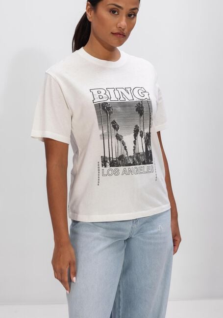 Witte ANINE BING Tops & T-shirts LOUIS TEE BING TOUR IVORY - large