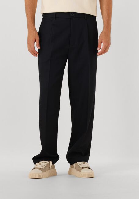 Zwarte OLAF HUSSEIN Wijde broek REGULAR TWILL PLEATED CHINO'S - large
