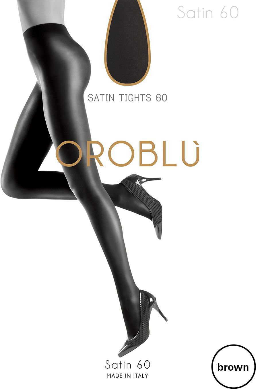 Oroblu Panty Dames Satin 60, Maat: XXL, Materiaal: Satijn, Kleur: Bruin afbeelding