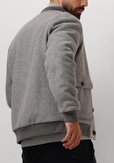 Grijze PROFUOMO Jack OUTERW BMBR KNIT JACK - large