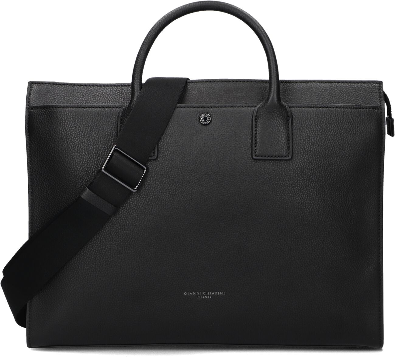 Gianni Chiarini Gianni Chiarini Laptoptas Florence Briefcase, Materiaal: Leer, Kleur: Zwart
