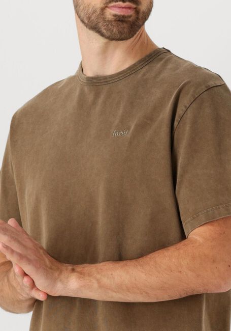 Bruine FORÉT T-shirt OAK FADED WASH T-SHIRT - large